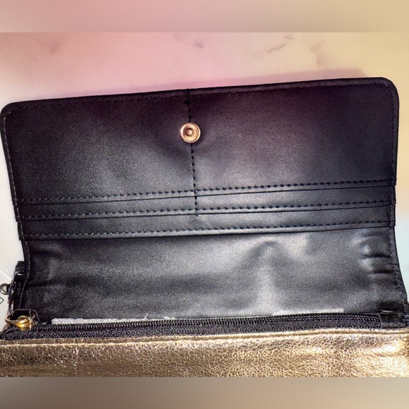 BCBGeneration Metallic Gold Wallet/Clutch NWT - Picture 5 of 5